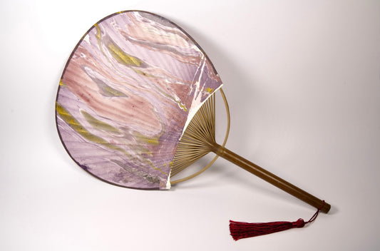 Lacquer Bamboo Fan - Traditional Chinese Craftsmanship